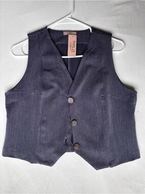 Brazilian brand - D'Vera Women's Tailored Gray Vest
